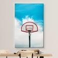 thumbnail image 3 of wall26 Canvas Print Wall Art Red &amp; White Basketball Hoop in The Clouds Sports Athletes Photography Realism Contemporary Scenic Urban Multicolor Ultra for Living Room, Bedroom, Office - 16"x2, 3 of 5