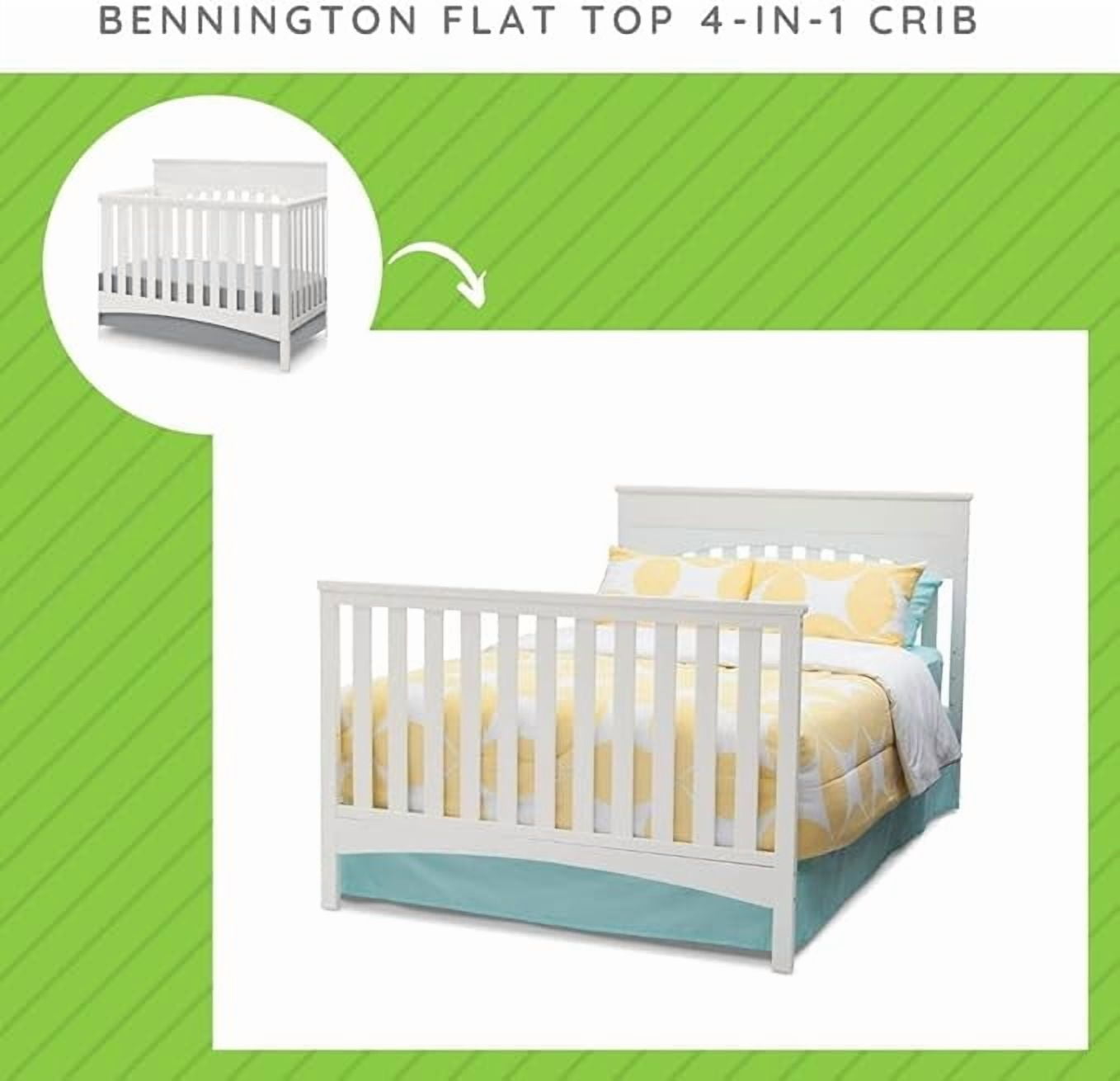Full-Size Conversion Kit Bed Rails for Bennington Cribs by Delta Children - #0050/#550725 (White Ambiance - 108)
