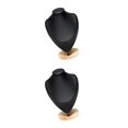 thumbnail image 1 of kurtrusly Necklace Display Bust Smooth Stable for store Showroom Retail Dresser Black M 2Set, 1 of 6