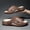【Brown】, variant on Men's Fashion Alphabet Pring Thick Sole EVA Slides, Non Slip Quick-drying Open Toe Slippers For Indoor Walking And Bathroom Shower