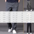 thumbnail image 7 of Mens Elastic Waist Pants for Seniors, Zipper-Pocket Durable Cargo Pants, High Waist Stretch Cotton Pull On Dress Pant Elderly, 7 of 7
