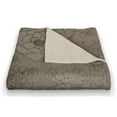 thumbnail image 3 of Creative Products Multi Floral Brown 50 x 60 Coral Fleece Blanket, 3 of 3