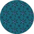 thumbnail image 1 of Ahgly Company Indoor Round Patterned Dark Turquoise Green Area Rugs, 7' Round, 1 of 1