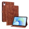 thumbnail image 2 of Case for Honor Pad X9/ Pad X8 Pro 11.5 inch 2023, Embossed Flower PU Leather Flip Wallet Folio Stand Cover, Brown, 2 of 7
