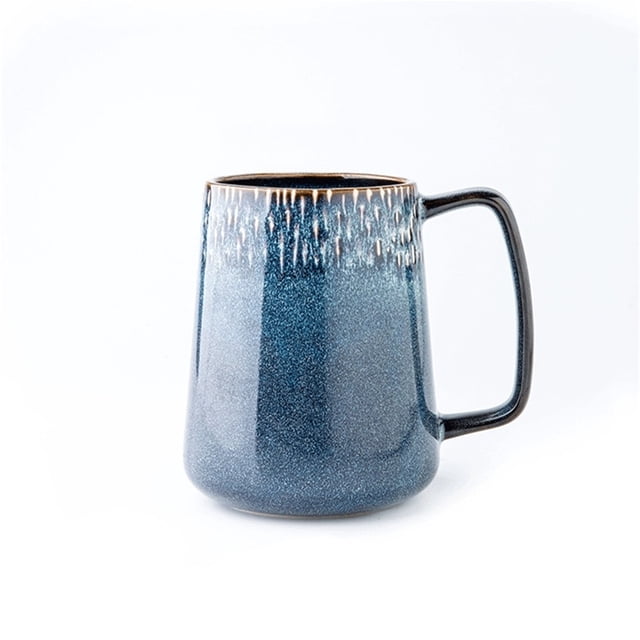 Tapered Coffee Mugs set of 1, Ceramic Hand Painted Kiln Formed Large Capacity 23.67 oz Coffee Mugs for Office or Home Use