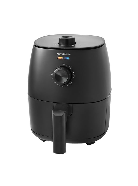 Mainstays 2.2 Quart Compact Air Fryer, Non-Stick, Dishwasher Safe Basket, 1150W, Black,Height of 10.43 in