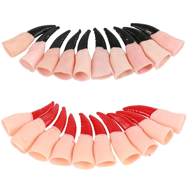 Miangastore 20 Pcs Faux Doigts Décoratifs Multi-Fonctions pour Halloween Pros Réutilisables