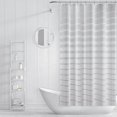 thumbnail image 4 of Rideau de douche Peva rideau de douche impermeable à l'eau rideau de douche à rayures inégales rideau de separation de douche simple moderne 180 * 180CM boucle en acier inoxydab, 4 of 5