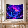 thumbnail image 5 of Cosmic Fantasy Landscape with Glowing Waterfall and Mushrooms Mystical Psychedelic for Space Lovers Celestial Wall Decor Halloween Gift Tapestry Wall Hanging for Bedroom Living Room Dorm, 5 of 7