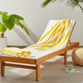 thumbnail image 1 of Toalla de playa y alberca a rayas algodón, suave y absorbente, grande, paquete de 2, amarillo, 76 x 152 cm, 1 of 7