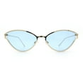 thumbnail image 4 of Womens Metal Rim Cat Eye Breezy Casual Fashion Sunglasses Gold - Blue, 4 of 7