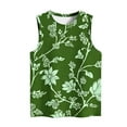 thumbnail image 4 of ZQUUVOU Tank Top For Women Summer Casual Printed Crew Neck Tops (Green,2XL), 4 of 4