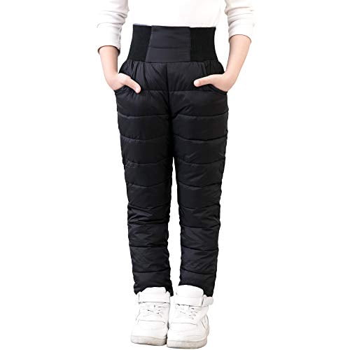 UGREVZ Filles Garcons Pantalon de Neige 2 9 Ans Epais Hiver Pantalon Chaud Fille Vetements de Sport A0001noir 2 Walmart