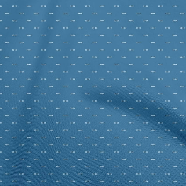 oneOone Polyester Spandex Medium Blue Fabric Tribal Craft Projects Decor Fabric Printed By The Yard 56 Inch Wide