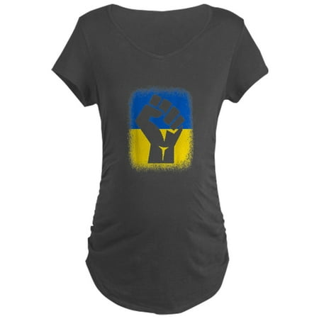 

CafePress - Ukraine Ukrainian Flag Stand Wit Maternity T Shirt - Maternity Dark T-Shirt