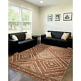 thumbnail image 6 of Area Rug 5x7 Rug Machine Washable Non-Slip Low Pile Print Pattern Western Rug for Living Room Bedroom Entryway  Series -Yellowbrown/Cream, 6 of 8