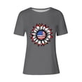 thumbnail image 4 of Tnhcen Women's Summer Patriotic 4th of July Red White Blue Print Crewneck Sweatshirt | Plus Size (S-3XL) Casual Tops, 4 of 4