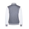 thumbnail image 2 of Lefu Men Classic Thin Fleece Baseball Jacket Fashion University Varsity Splicing Coat, 2 of 9