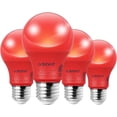 thumbnail image 1 of shiyou-4 Pack Ampoules Rouges, Ampoule LED A19 Équivalent 60W, Base Moyenne E26, 9W, Lumières Rouges pour Chambre, Décoration de Noël, Porche, Jardin, Éclairage Domestique, Non-dimmable, Certifié ETL, 1 of 4