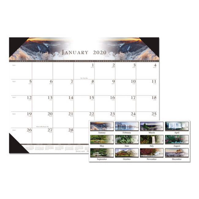 House of Doo HOD140HD 22 x 17 in. 2020 Recycled Full-Color Photo Monthly Desk Pad Calendar