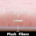 thumbnail image 5 of XmhyTop Pink Round Rug for Bedroom,Fluffy Circle Rug 23.6*23.6in,Shaggy Circular Rug for Nursery Room,Fuzzy Plush Rug for Dorm, 5 of 5