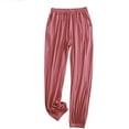 thumbnail image 2 of Pull on Wide Leg Pants for Women Casual Petite Wide Leg Pants With Pockets Drawstring Mid Rise Stretchy Wide Leg Pants Elastic Waist Comfy Palazzo Pants Pull On Lightweight Straight Leg Pants Red, 2 of 9