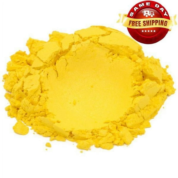 SOAPBERRY YELLOW MICA COLORANT PIGMENT POWDER FOR SOAP MAKING 4 OZ