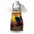 thumbnail image 3 of Nautical Apron Giant Transportation Ship Escorting Tugs Leaving Port City Water at Sunset Marine Photo, Unisex Kitchen Bib Apron with Adjustable Neck for Cooking Baking Gardening, Multi, by Ambesonne, 3 of 3
