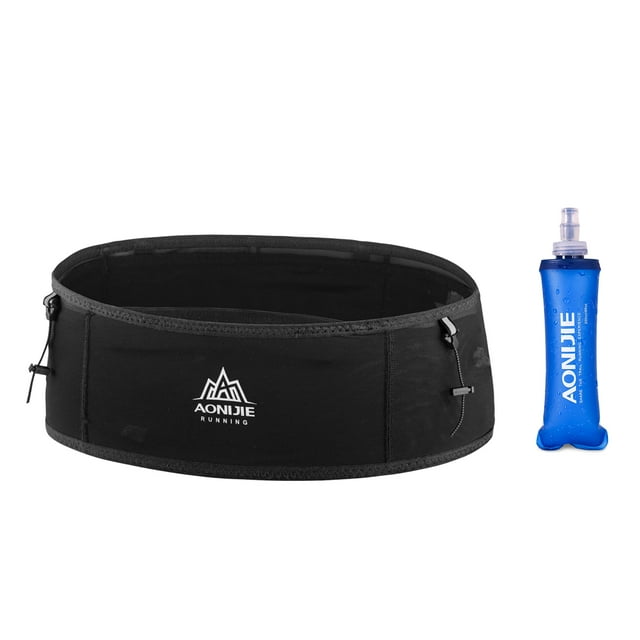 Ultra Light Waist Bag with Water Bladder Elastic Waist Pouch Foldable BPA Free Soft Water Kettle Gym Phone Holder Cellphone Pouch Waist Bag Running Band Outdoor Running Belt Riding Bag