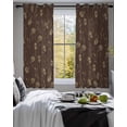 thumbnail image 3 of Brown Floral Sheer Curtains 39 Inch Length 2 Panels Set for Living Room/Bedroom, Vintage Spring Botanical Flowers Kitchen Curtains Grommet Semi-Sheer Curtains Drapes Window Treatments 27.5"x39"x2, 3 of 7