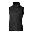 thumbnail image 2 of Women's Cutter & Buck Heather Charcoal Western Kentucky Hilltoppers Mainsail Sweater-Knit Full-Zip Vest, 2 of 3