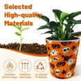 thumbnail image 4 of 4Pcs Round Flower Pots Plastic Decoration Flower Pots Retro Design Planters with Drainage Holes & Double Lined Planters for Outdoor Indoor Garden Home Plants, 4 of 7