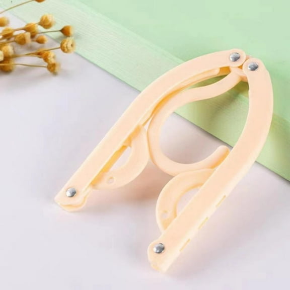 Huayishang Clothes Rack Multifunctional Plastic Folding Clothes Hanger Beige, Kitchen Essentials Clearance Sale Beige