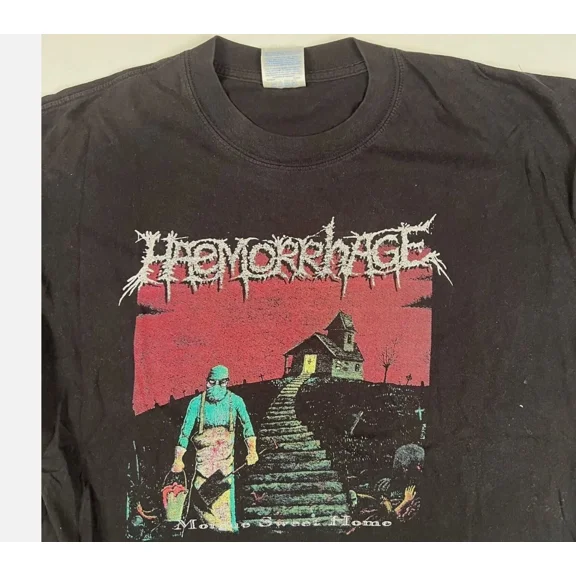 RARE Vintage 2000s Haemorrhage Cotton Black T Shirt All Size For Men
