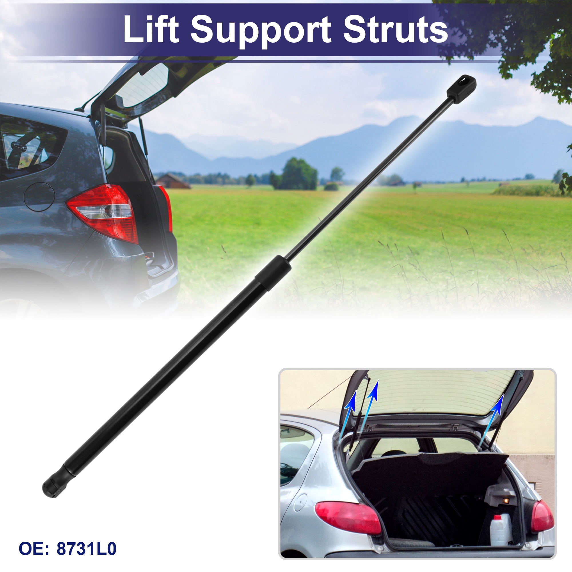 Unique Bargains Rear Hatch Lift Support Struts Gas Spring for Peugeot 107 Hatchback 2005
