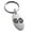 Silver, variant on Stainless Steel Aztec Energy Rune Engraved Small Oval Charm Keychain Keyring