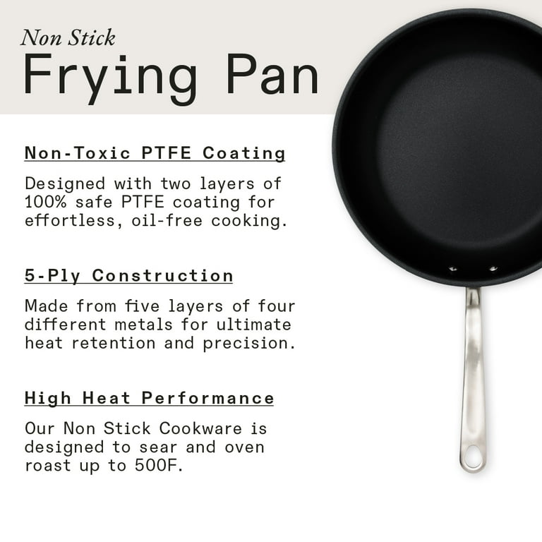 Made In Cookware - 12" Non Stick Frying Pan (Graphite) - Made Without PFOA  - 5 Ply Stainless Clad Nonstick - Professional Cookware - Made in USA -  Induction Compatible - Walmart.com