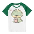 thumbnail image 1 of RXIRUCGD 2025 Vêtements d'Été pour Enfants Tout-Petits Garçons Filles Mode Mignon Col Rond Imprimé Manches Courtes Haut, 1 of 7