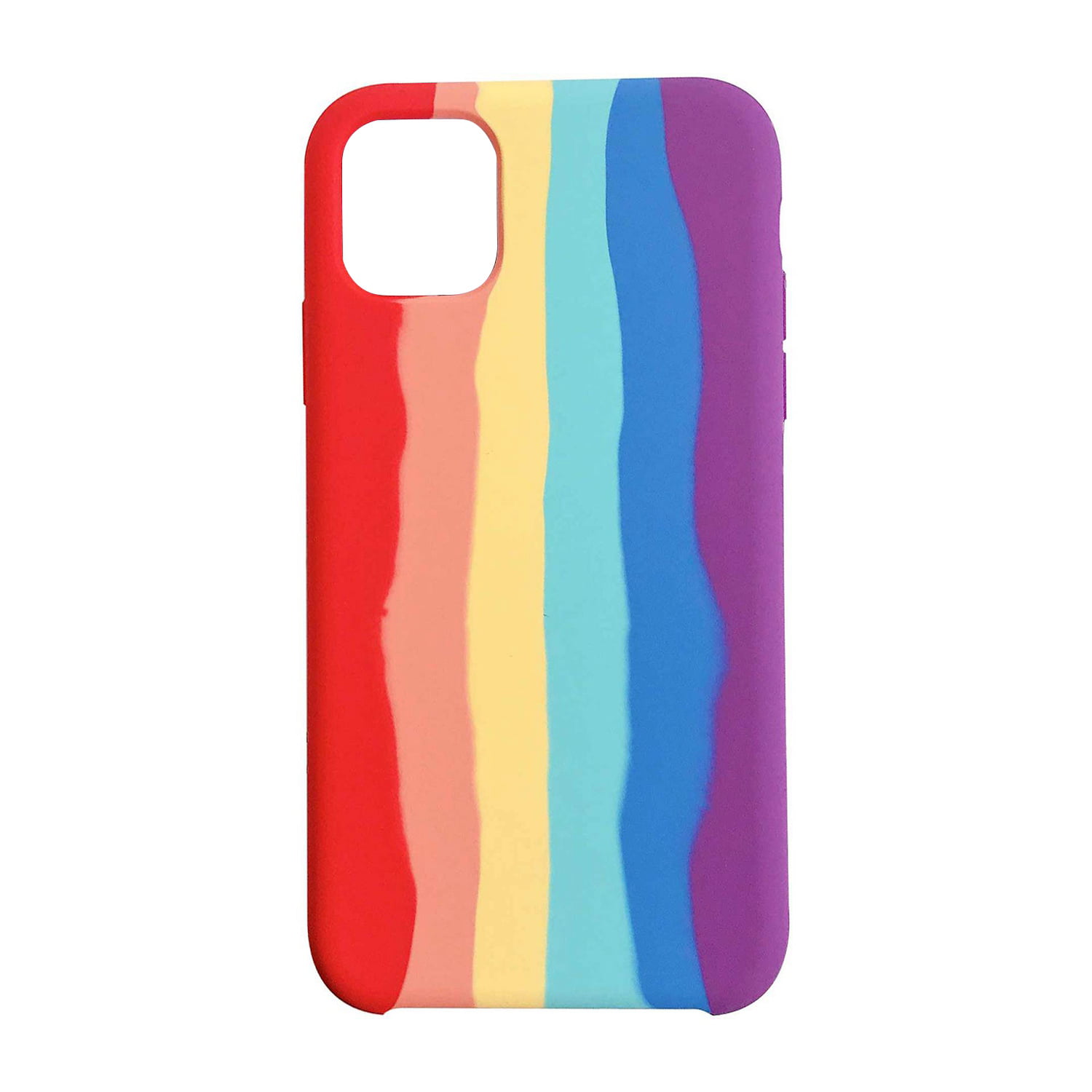 Art Rainbow Liquid Silicone Phone Case for iPhone 7 8 Plus Gel Rubber  Protection Cover