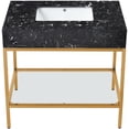 thumbnail image 3 of Meridian Furniture Marmo Black Engineered Stone Bathroom Vanity, 3 of 9