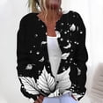 thumbnail image 2 of Idoravan Fall Sweaters for Women Cardigan Ladies' Casual Printed Knitted Cardigan With Button Up Jacket And Top Black L, 2 of 5