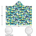 thumbnail image 3 of Wearable Blanket,Blue Dinosaurs Camouflage Pattern Hooded Wearable Flannel Blanket for Adults & Teens,Winter Poncho Shawl Wrap Cape Cozy Anti-Pill,50"x60", 3 of 5