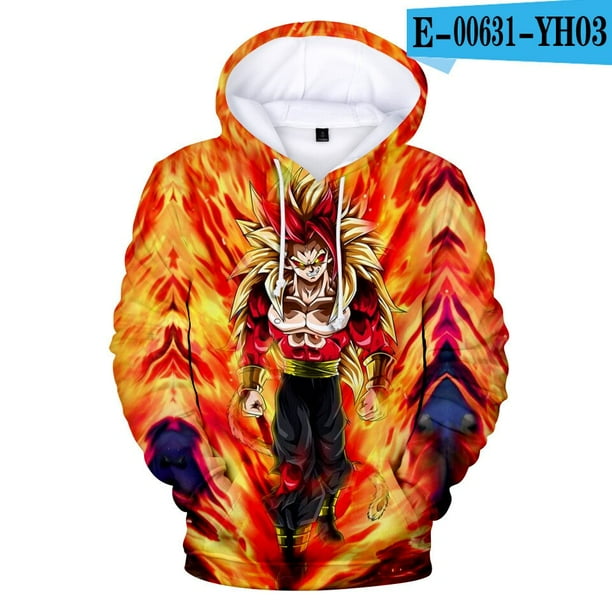 Sudadera con capucha de Dragon Ball para niños y hombres, jersey con estampado 3D de Anime, Son Goku, figuras de la ley, chándal de batalla, ropa de abrigo informal gym unisex