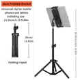 thumbnail image 2 of Adjustable Tablet Stand for Desk, Heavy Duty Metal Phone Holder for   , Foldable Desktop Mount with Weighted Base for Recording Live Stream, 2 of 6
