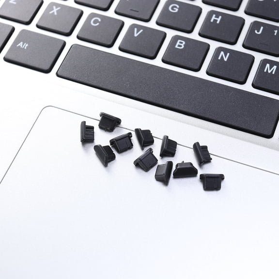 NICEXMAS 10Pcs Dust Plug for Charging Port Suitable for Phone Accessories in Black
