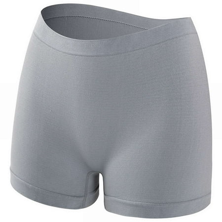 Wedfrse Boy Shorts Underwear Womens Boyshorts Womens Boyshorts Underwear Seamless Full Coverage Soft Stretch Boxer Shorts For Women Womens Underwear Panties for Women Boxer Shorts Gray 2 XL