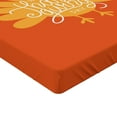 thumbnail image 2 of Ambesonne Turkey Fitted Sheet 2 Pcs Set, Poultry Silhouette Fall, Full, Orange Mustard White, 2 of 3