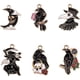 thumbnail image 1 of 6 dijes de cuervo esmaltados en 6 estilos diferentes, dijes de metal gótico con forma de pájaro, colgantes de bruja, ideales para hacer collares, pulseras y joyería artesanal., 1 of 9