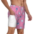 thumbnail image 3 of Picia French Bulldog pattern Mens Swim Trunks with Compression Liner Stretch Beach Shorts Quick Dry with Zipper Pockets No-Chafing Board Shorts-XX-Large, 3 of 9