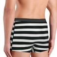 thumbnail image 5 of Kll Black And White Stripes Men'S Cotton Boxer Briefs Underwear-Xx-Large, 5 of 9